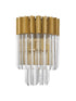 Kuna Wall Lamp 3 Light Brass - Clear Sculpted Glass